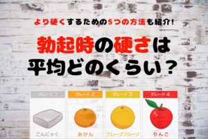 勃起時の硬さは平均どのくらい？より硬くするための5つの方法も紹介