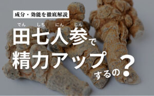 田七人参(でんしちにんじん)とは？有効成分・効能・おすすめの精力サプリメントなど